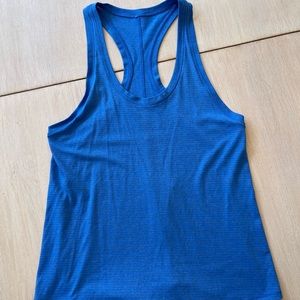 Lululemon tie back tank top blue